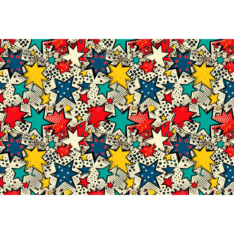 Bless international Pop Art Shower Curtain Style Bath Mat Yellow